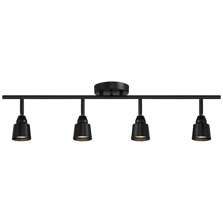 Image 1 Pro-Track 4-Light Black GU10 LED Wall or Ceiling Track Fixture.