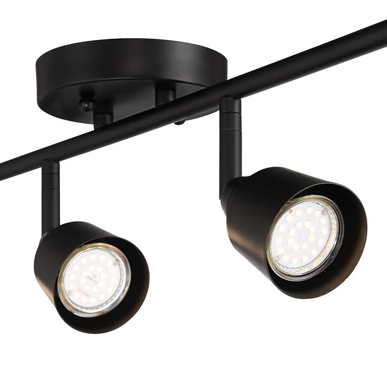 Image 3 Pro-Track 4-Light Black GU10 LED Wall or Ceiling Track Fixture. more views
