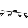 Pro-Track 4-Light Black GU10 LED Wall or Ceiling Track Fixture.