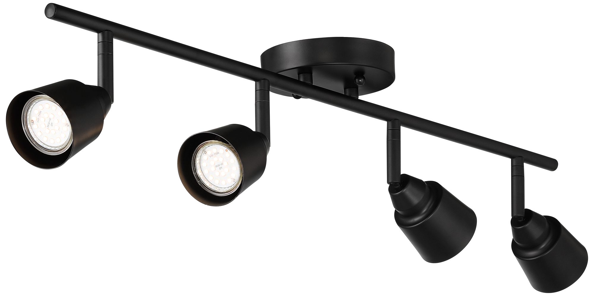 Watch A Video About the Pro Track 4 Light Black GU10 LED Wall or Ceiling Track Fixture