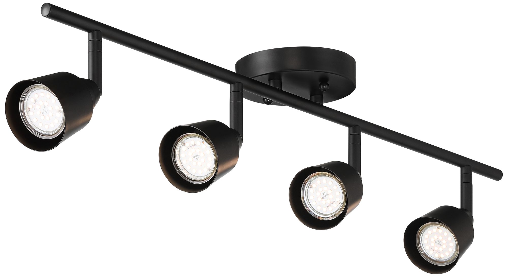 Watch A Video About the Pro Track 4 Light Black GU10 LED Wall or Ceiling Track Fixture