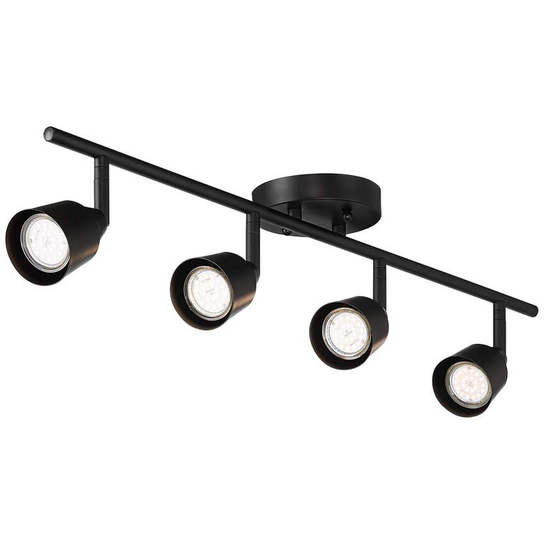 Image 7 Pro-Track 4-Light Black GU10 LED Wall or Ceiling Track Fixture. more views