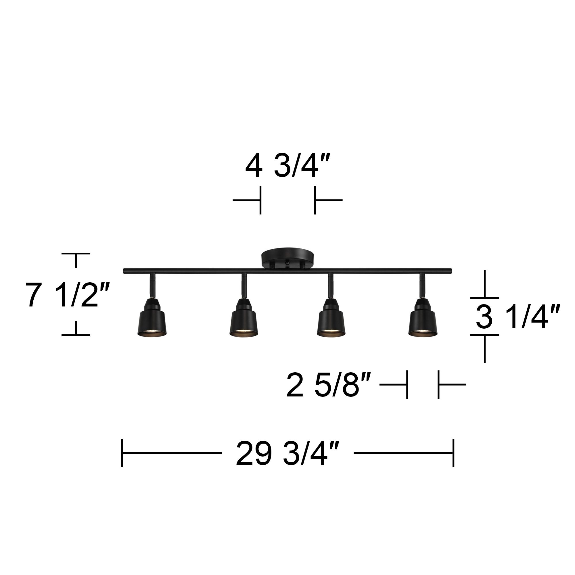 Watch A Video About the Pro Track 4 Light Black GU10 LED Wall or Ceiling Track Fixture