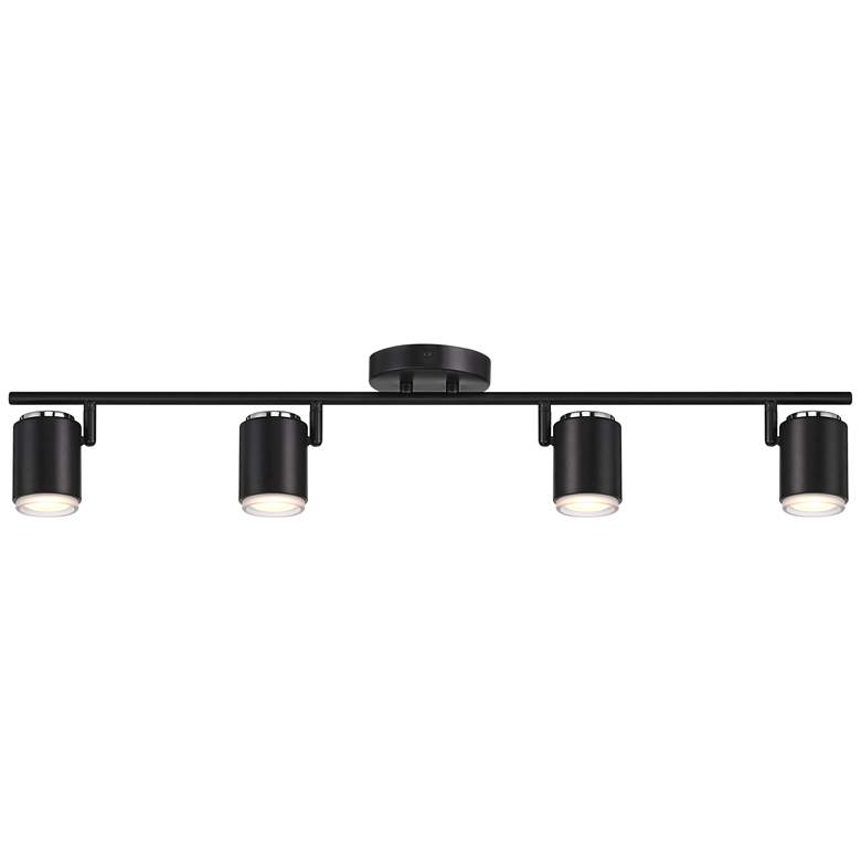 Image 2 Pro Track 4-Light Black LED Ceiling or Wall Track Fixture