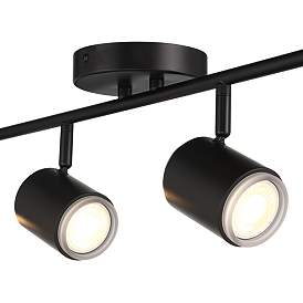 Image4 of Pro Track 4-Light Black LED Ceiling or Wall Track Fixture more views