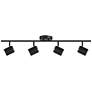 6_Pro Track  4-Light Black LED Ceiling or Wall Track Fixture more views