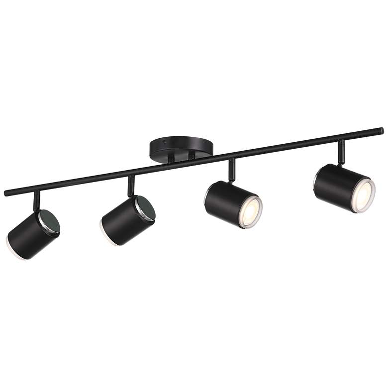 Image 7 Pro Track 4-Light Black LED Ceiling or Wall Track Fixture more views