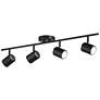 7_Pro Track  4-Light Black LED Ceiling or Wall Track Fixture more views