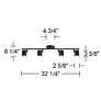 Pro Track  4-Light Black LED Ceiling or Wall Track Fixture