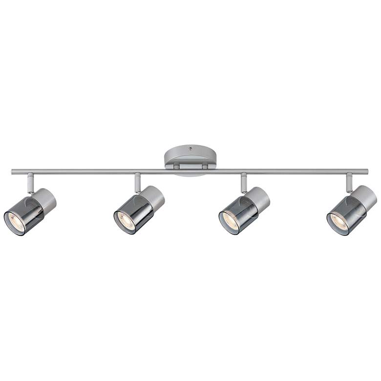 Image 1 Pro Track 4-Light Silver LED Track Fixture For Ceiling or Wall