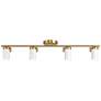3_Pro Track 4-Light White/Gold LED Track Fixture