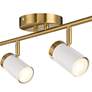 5_Pro Track 4-Light White/Gold LED Track Fixture more views