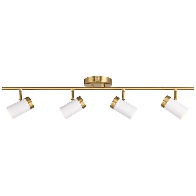 Image 6 Pro Track 4-Light White/Gold LED Track Fixture more views