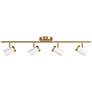 7_Pro Track 4-Light White/Gold LED Track Fixture more views