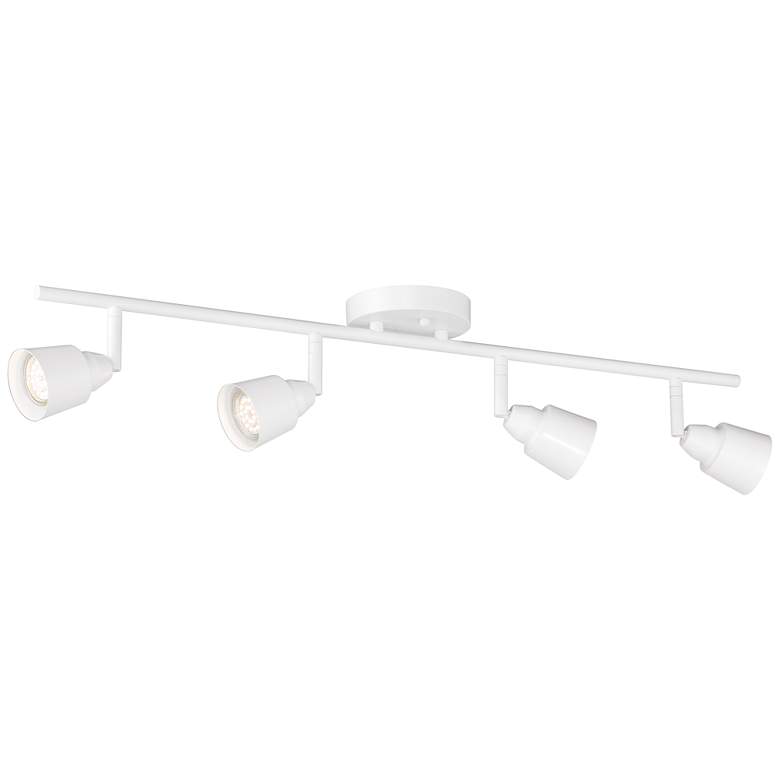 Image 6 Pro-Track 4-Light White GU10 LED Wall or Ceiling Track Fixture more views