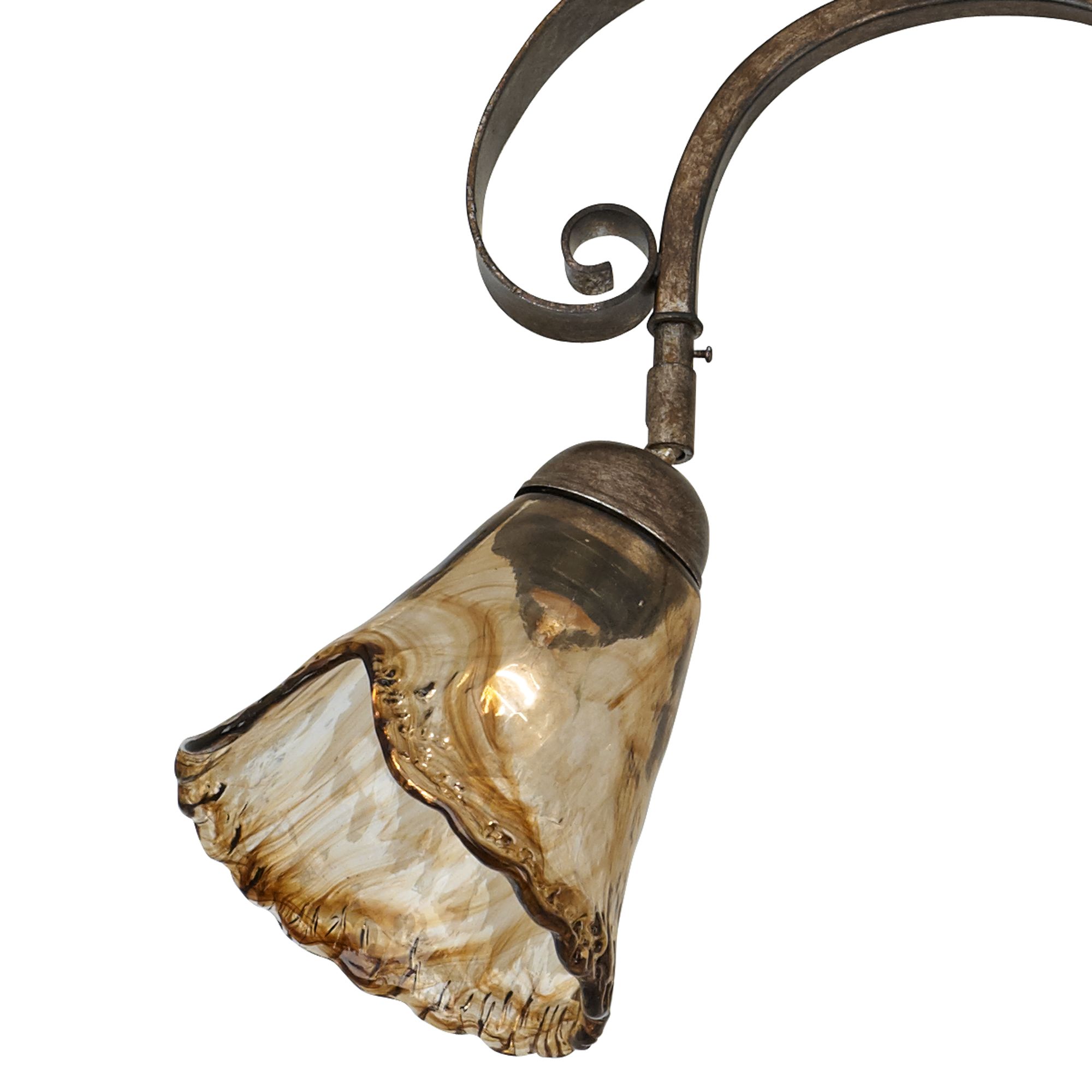 Image 4 Pro Track 41" Wide Amber Scroll 4-Light Ceiling Track Fixture more views