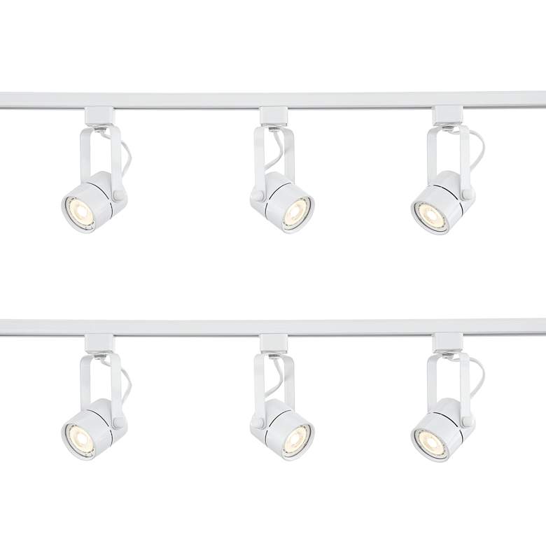 Image 1 Pro Track 44 inch Wide 6-Light LED Linear Track Kit in White