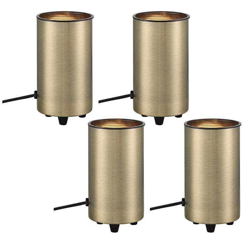 Image 1 Pro Track 6 1/2 inch High Mini Accent Gold Finish Can Spot Light Set of 4