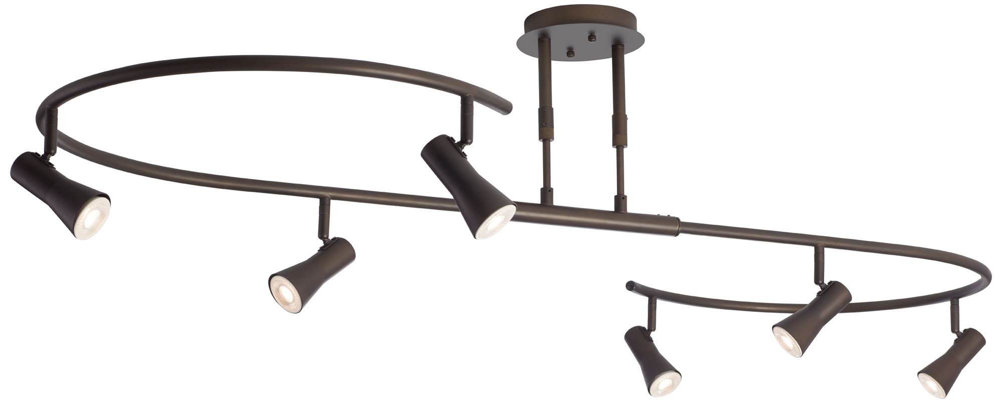 Pro Track 6 Light Bronze SWave LED Track Light Kit 74P95 Lamps Plus