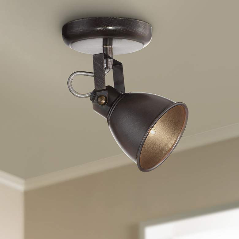 Image 1 Pro Track&#174; Abby 1-Light Bronze Wall or Ceiling Track Fixture