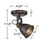 Pro Track&#174; Abby 1-Light Bronze Wall or Ceiling Track Fixture