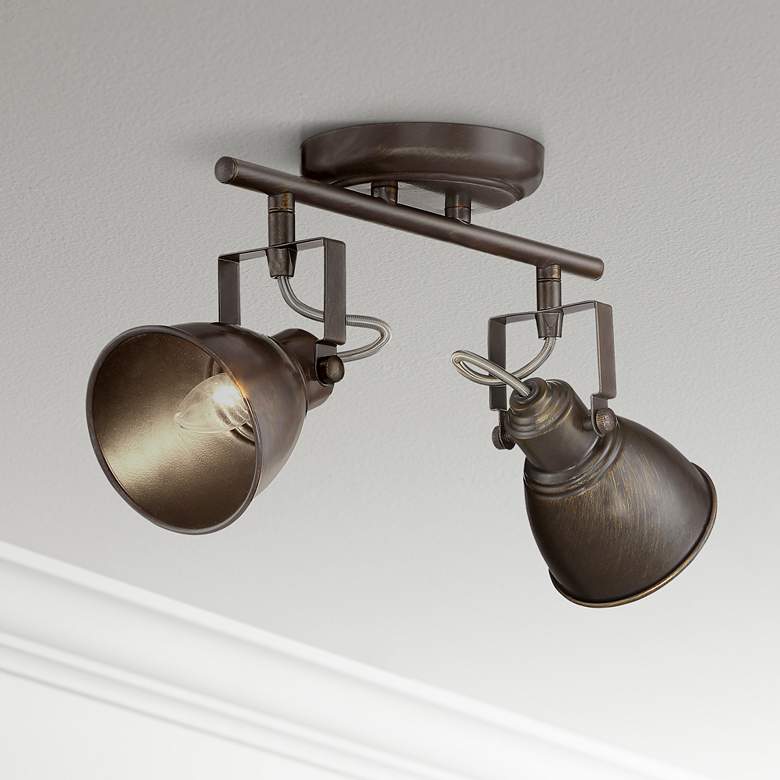 Image 1 Pro Track&#174; Abby 2-Light Bronze ceiling or wall Track Fixture