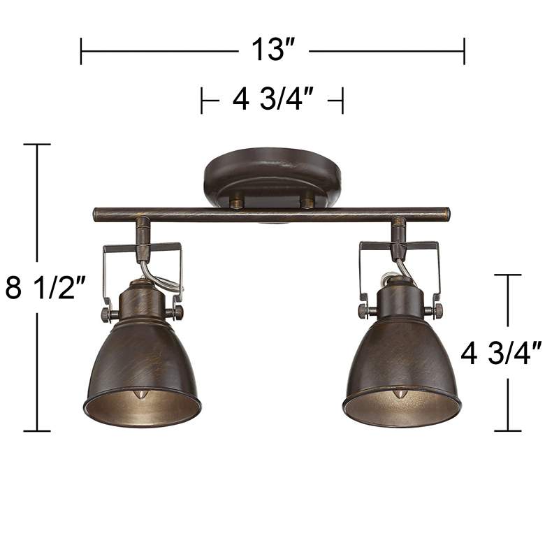 Image 7 Pro Track&#174; Abby 2-Light Bronze ceiling or wall Track Fixture more views