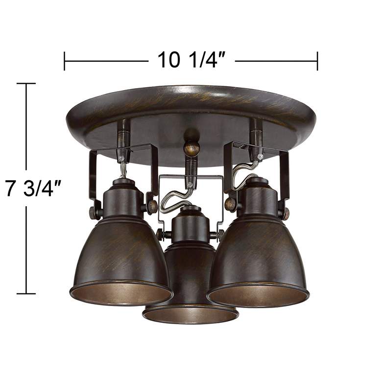 Image 7 Pro Track&#174; Abby 3-Light Bronze ceiling or wall Track Fixture more views