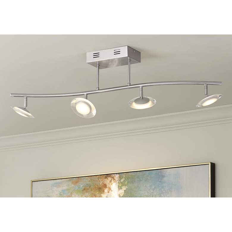 Image 1 Pro Track® Aldrin 4-LED Satin Nickel Track Fixture
