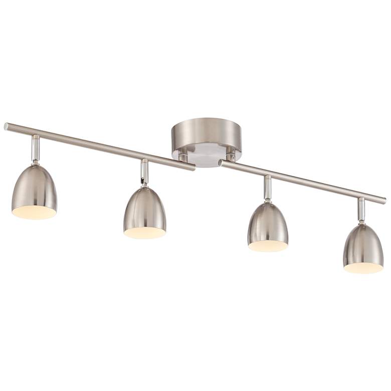 Image 4 Pro Track Alexa 32 1/4 inch Satin Nickel 4-Light LED Ceiling Light more views