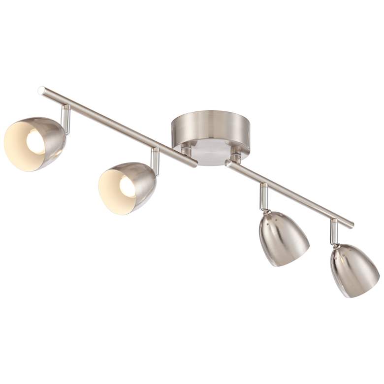 Image 5 Pro Track Alexa 32 1/4 inch Satin Nickel 4-Light LED Ceiling Light more views