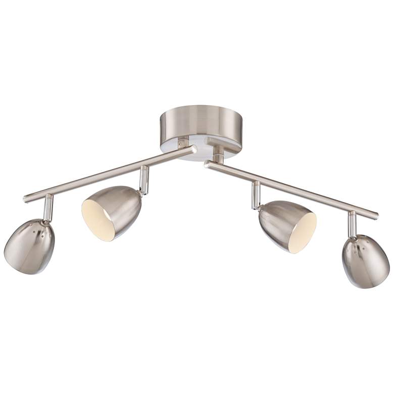 Image 7 Pro Track Alexa 32 1/4 inch Satin Nickel 4-Light LED Ceiling Light more views