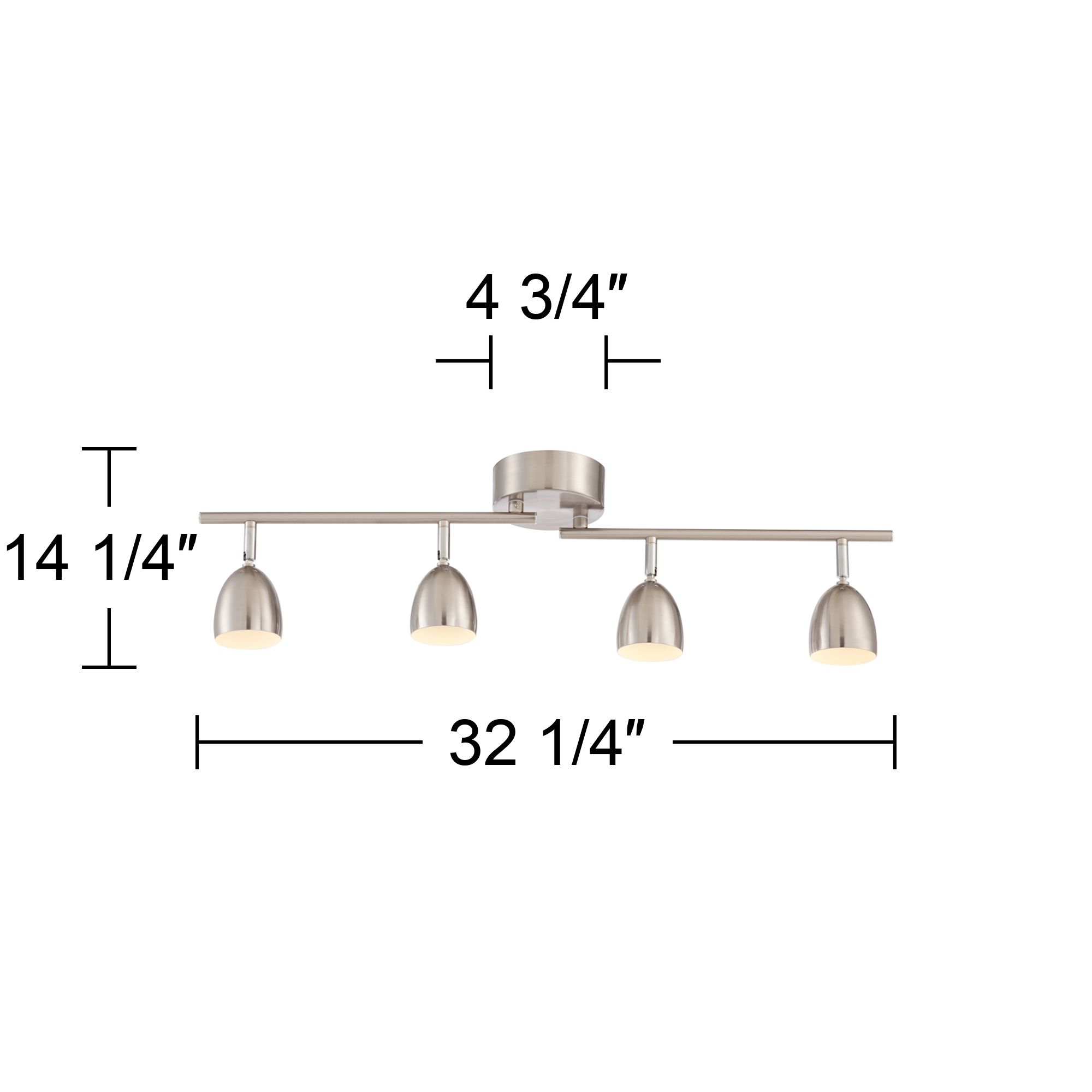 Pro Track Alexa 32 1/4" Satin Nickel 4-Light LED Ceiling Light