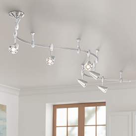 Image1 of Pro Track Ali 108" Wide 6-Light Nickel LED Monorail Track Light