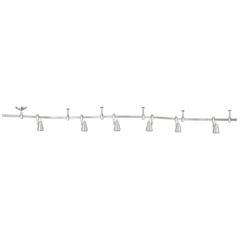 Image 5 Pro Track Ali 108" Wide 6-Light Nickel LED Monorail Track Light more views