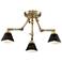 Pro Track Arnold 3-Light Antique Brass LED Ceiling Light