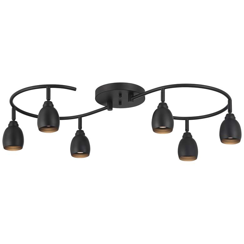 Image 2 Pro Track Ascend 31 1/4" Wide 6-Light Black S-Wave LED Track Fixture