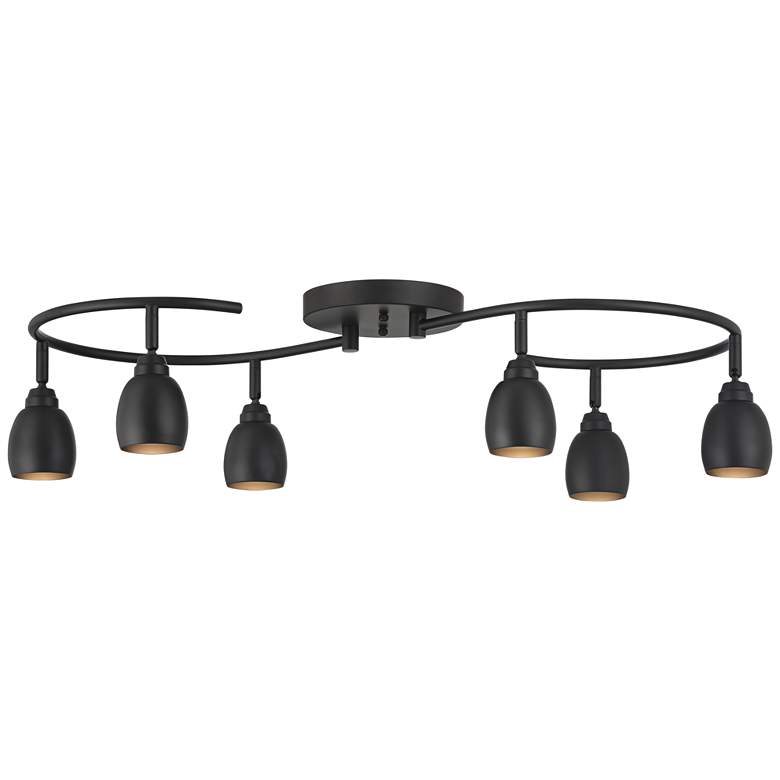 Image 6 Pro Track Ascend 31 1/4" Wide 6-Light Black S-Wave LED Track Fixture more views