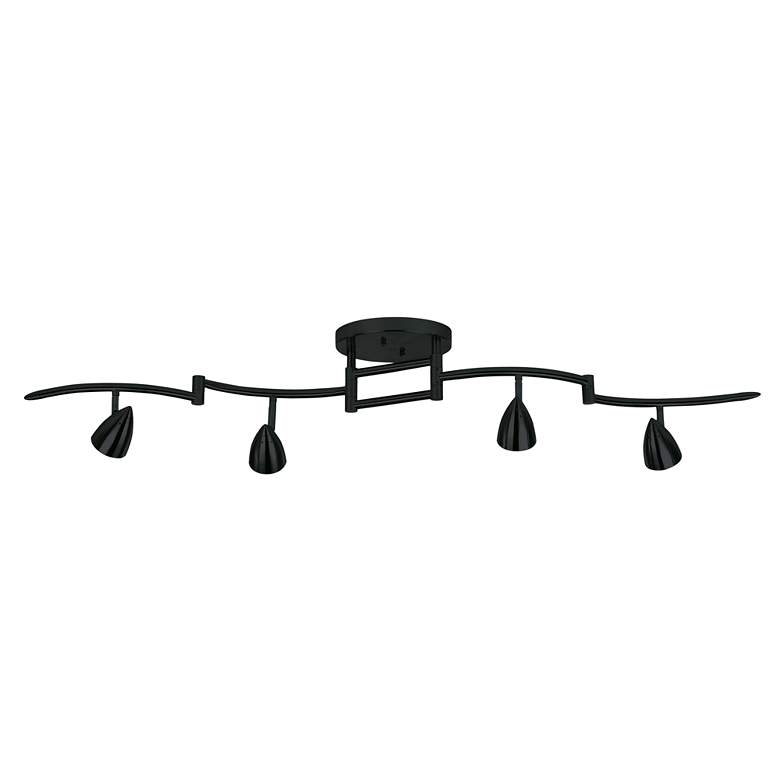 Image 1 Pro Track Axel 4-Light Black Swing Arm LED Track Light Kit