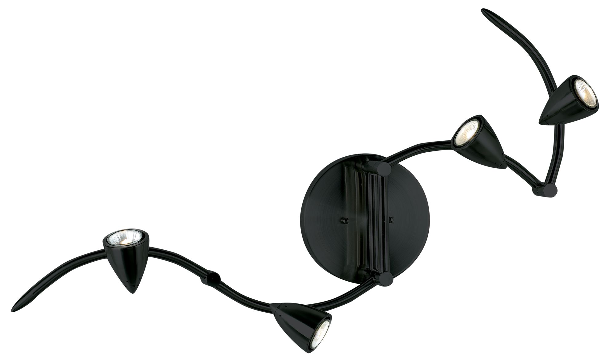 Pro Track Axel 4Light Black Swing Arm LED Track Light Kit 785J0