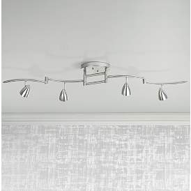 Image1 of Pro Track Axel Adjustable Swing Arm 4-Light LED Track Light Fixture