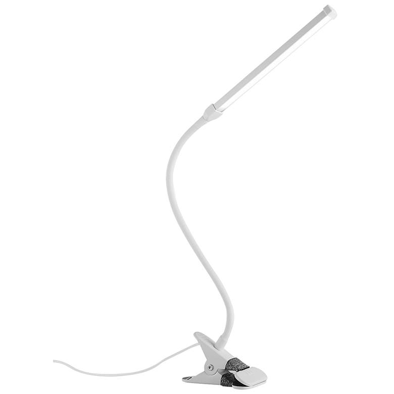 Image 1 Pro Track Baton White Adjustable Gooseneck LED Clip Light