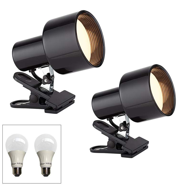 Image 1 Pro Track Black 6 inch High LED Mini Accent Clip Light Set of 2