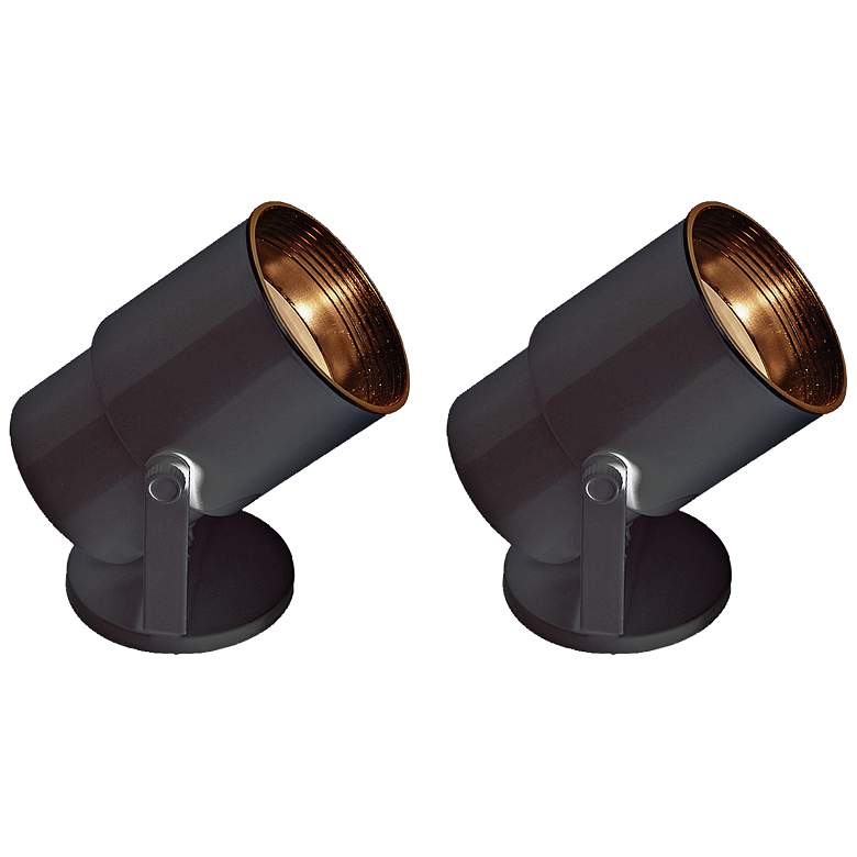 Image 1 Pro Track Black 8 inch High Accent Uplights - Set of 2