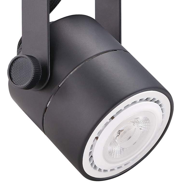 Image 2 Pro Track Black Cylinder 6.5W LED GU10 Halo Track Head more views