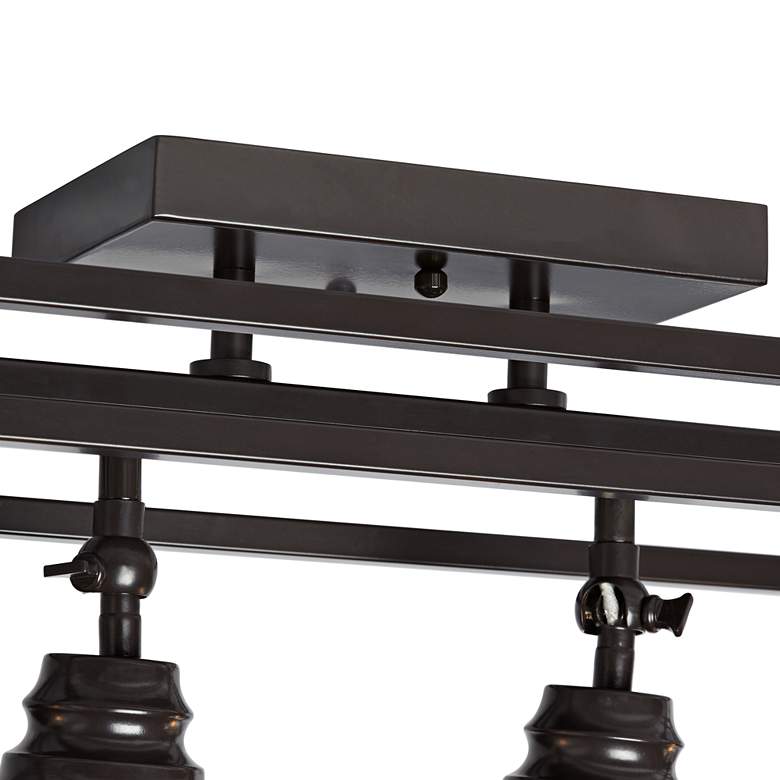 Image 2 Pro Track Brennan 29 1/2" Wide 4-Light Bronze Cage LED Track Fixture more views