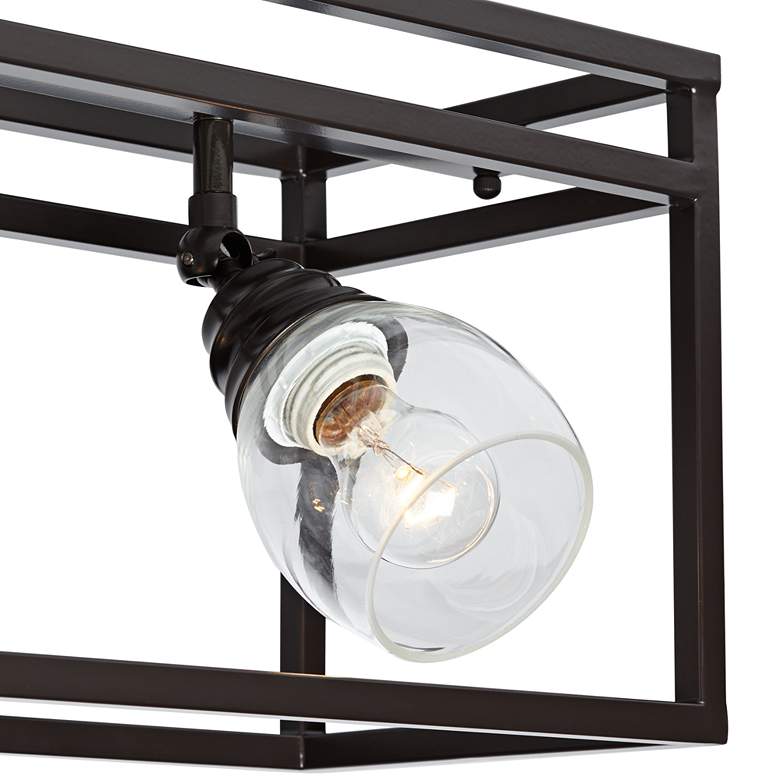 Image 3 Pro Track Brennan 29 1/2 inch Wide 4-Light Bronze Cage LED Track Fixture more views