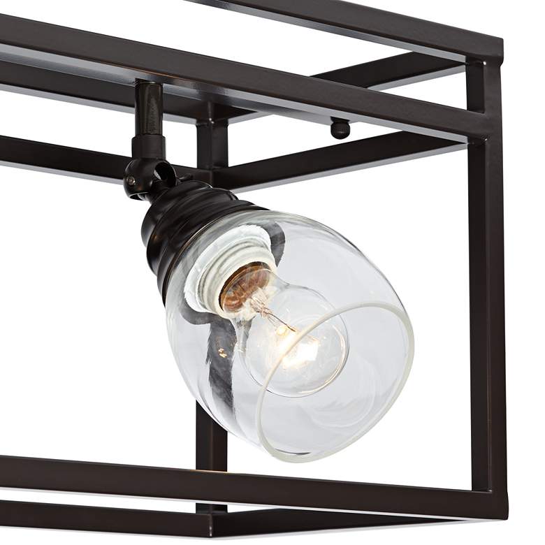 Image 3 Pro Track Brennan 29 1/2" Wide 4-Light Bronze Cage LED Track Fixture more views