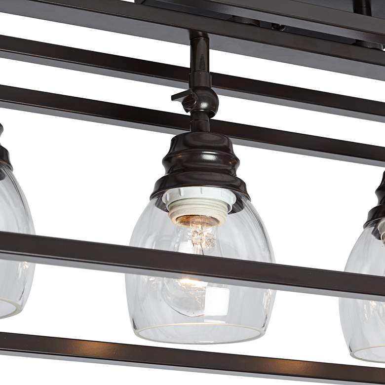 Image 4 Pro Track Brennan 29 1/2" Wide 4-Light Bronze Cage LED Track Fixture more views
