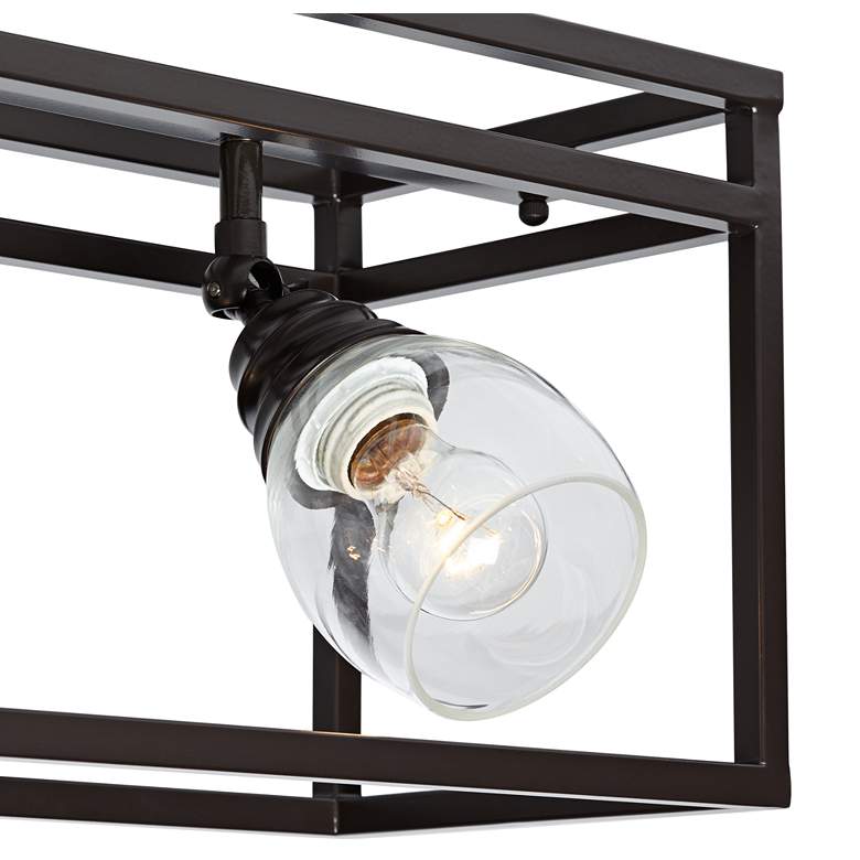 Image 3 Pro Track Brennan 29 1/2" Wide 4-Light Bronze Cage Track Fixture more views